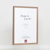 Efektní rám z masivního dřeva profil 25 ořechově hnědý 13x13 cm čiré sklo