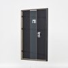 Efektní dřevěný rám profil 23 modrý 13x13 cm antireflexní sklo