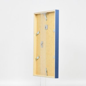 Efektní dřevěný rám profil 35 modrý 13x13 cm antireflexní sklo