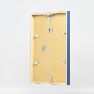 Efektní dřevěný rám profil 35 modrý 13x13 cm antireflexní sklo