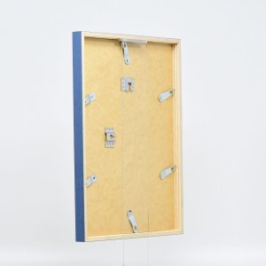 Efektní dřevěný rám profil 35 modrý 13x13 cm antireflexní sklo