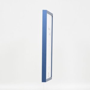 Efektní dřevěný rám profil 35 modrý 13x13 cm antireflexní sklo