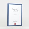 Efektní dřevěný rám profil 35 modrý 13x13 cm antireflexní sklo