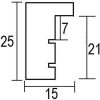 Efektní dřevěný rámový profil 35 světle šedý 13x13 cm antireflexní sklo