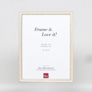 Efektní dřevěný rámový profil 38 bílý 13x13 cm antireflexní sklo