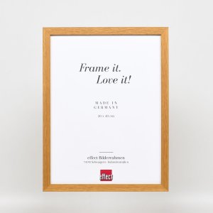 Efektní dřevěný rám profil 33 dub 13x13 cm antireflexní sklo