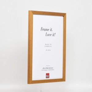 Efektní dřevěný rám profil 33 dub 13x13 cm antireflexní sklo