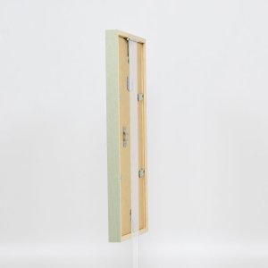 Efektní dřevěný rám profil 35 zelený 13x13 cm normální sklo + distanční rámeček