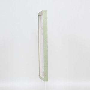 Efektní dřevěný rám profil 35 zelený 13x13 cm normální sklo + distanční rámeček