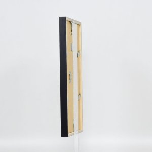 Efektní dřevěný rám profil 35 černý 13x13 cm normální sklo + distanční rámeček