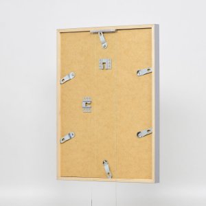 Efektní dřevěný rám profil 35 světle šedý 13x13 cm normální sklo + distanční rámeček