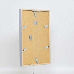 Efektní dřevěný rám profil 35 světle šedý 13x13 cm normální sklo + distanční rámeček