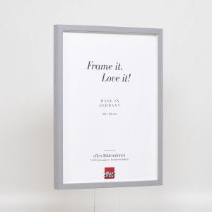Efektní dřevěný rám profil 35 světle šedý 13x13 cm normální sklo + distanční rámeček