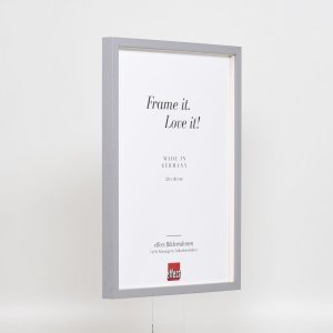 Efektní dřevěný rám profil 35 světle šedý 13x13 cm normální sklo + distanční rámeček
