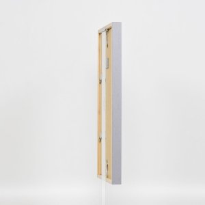 Efektní dřevěný rám profil 35 světle šedý 13x13 cm normální sklo + distanční rámeček