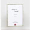 Efektní rám z masivního dřeva profil 29 stříbrný 13x13 cm muzejní sklo