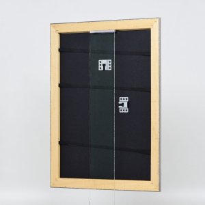 Efektní dřevěný rám profil 94 stříbrný 13x13 cm antireflexní sklo