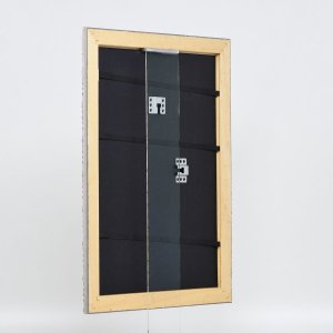 Efektní dřevěný rám profil 94 stříbrný 13x13 cm antireflexní sklo