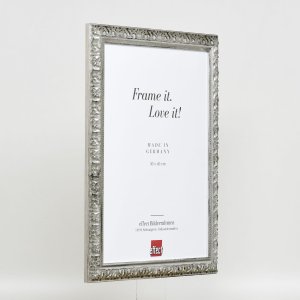 Efektní dřevěný rám profil 94 stříbrný 13x13 cm antireflexní sklo
