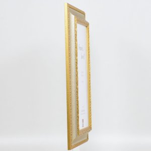Efektní barokní obrazový rám profil 31 stříbrný 13x13 cm čiré sklo