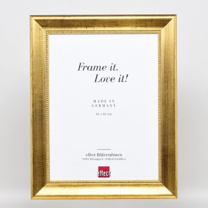 Efektní dřevěný rám profil 95 zlatý 13x13 cm antireflexní sklo