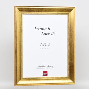 Efektní dřevěný rám profil 95 zlatý 13x13 cm antireflexní sklo