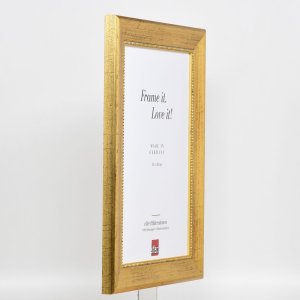 Efektní dřevěný rám profil 95 zlatý 13x13 cm antireflexní sklo