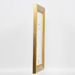 Efektní dřevěný rám profil 95 zlatý 13x13 cm antireflexní sklo