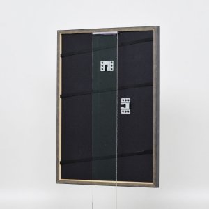 Efektní rám z masivního dřeva profil 25 šedý 14,8x21 cm čiré sklo