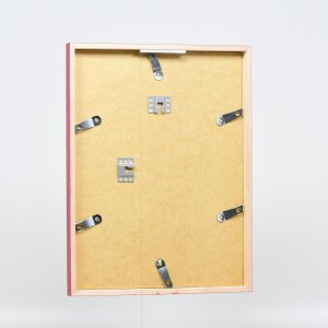 Efektní dřevěný rámový profil 35 červený 14,8x21 cm antireflexní sklo