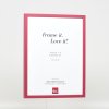 Efektní dřevěný rámový profil 35 červený 14,8x21 cm antireflexní sklo