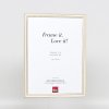 Efektní dřevěný rámový profil 38 bílý 14,8x21 cm antireflexní sklo