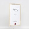 Efektní dřevěný rámový profil 38 bílý 14,8x21 cm antireflexní sklo