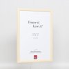 Efektní dřevěný rámový profil 89 bílý 14,8x21 cm antireflexní sklo
