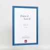 Efektní dřevěný rámový profil 89 modrý 14,8x21 cm antireflexní sklo