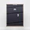 Efektní rám z masivního dřeva profil 25 šedý 14,8x21 cm akrylové sklo
