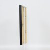 Efektní dřevěný rám profil 35 černý 14,8x21 cm normální sklo + distanční rámeček