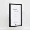 Efektní dřevěný rám profil 35 černý 14,8x21 cm normální sklo + distanční rámeček