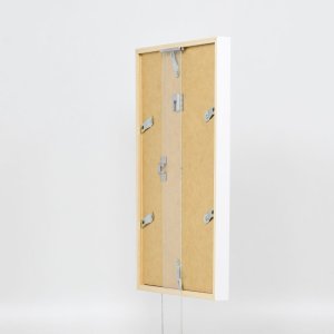Efektní dřevěný rám profil 35 bílý 14,8x21 cm normální sklo + distanční rámeček