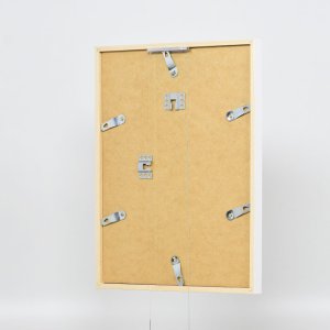 Efektní dřevěný rám profil 35 bílý 14,8x21 cm normální sklo + distanční rámeček