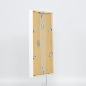 Efektní dřevěný rám profil 35 bílý 14,8x21 cm normální sklo + distanční rámeček