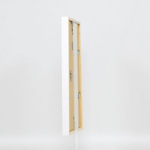Efektní dřevěný rám profil 35 bílý 14,8x21 cm normální sklo + distanční rámeček