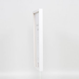 Efektní dřevěný rám profil 35 bílý 14,8x21 cm normální sklo + distanční rámeček