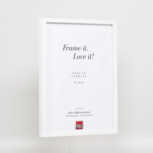 Efektní dřevěný rám profil 35 bílý 14,8x21 cm normální sklo + distanční rámeček