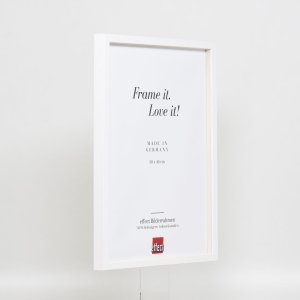 Efektní dřevěný rám profil 35 bílý 14,8x21 cm normální sklo + distanční rámeček