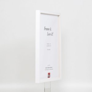 Efektní dřevěný rám profil 35 bílý 14,8x21 cm normální sklo + distanční rámeček