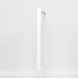 Efektní dřevěný rám profil 35 bílý 14,8x21 cm normální sklo + distanční rámeček