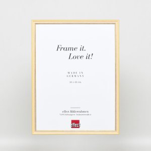 Efektní rám z masivního dřeva profil 25 žlutý 14,8x21 cm muzejní sklo