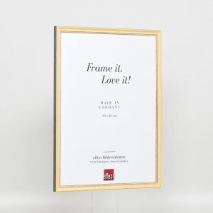 Efektní rám z masivního dřeva profil 25 žlutý 14,8x21 cm muzejní sklo