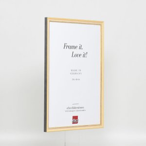 Efektní rám z masivního dřeva profil 25 žlutý 14,8x21 cm muzejní sklo